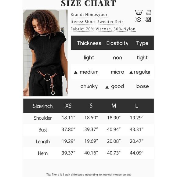 Women's Solid Sleeveless Vest Mock Neck Cap Sleeve Knitwear Sweater Tops - Picture 6 of 6